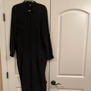 Eileen Fisher black silk jumpsuit